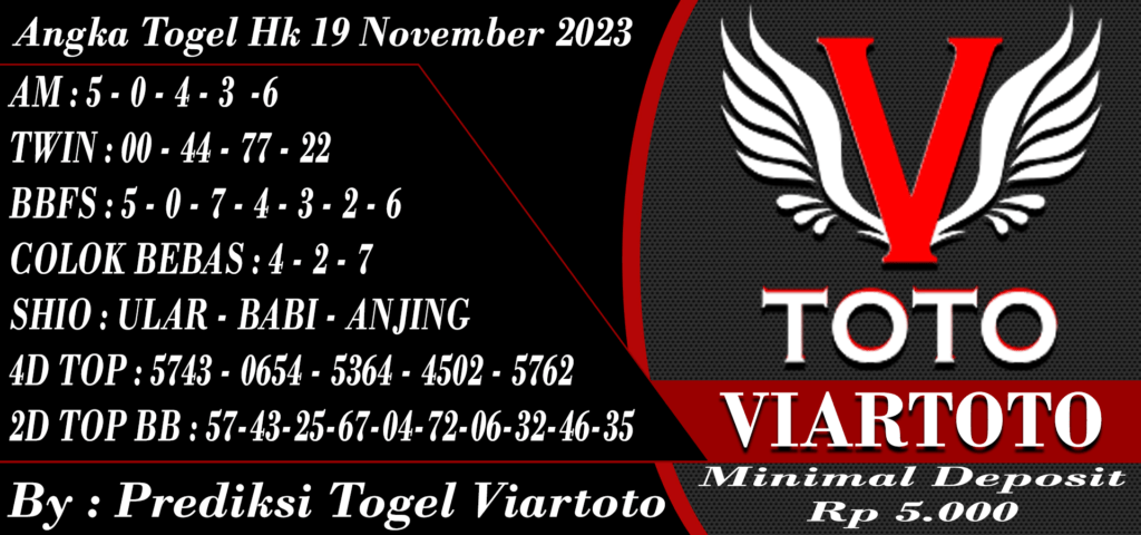 Angka Togel HK 19 November 2023 Viartoto