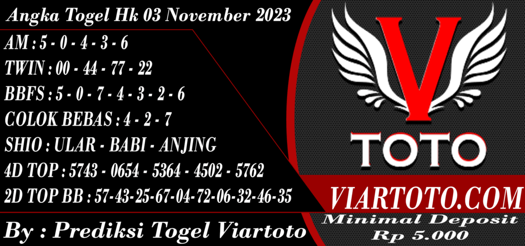Angka Togel Hk 03 November 2023