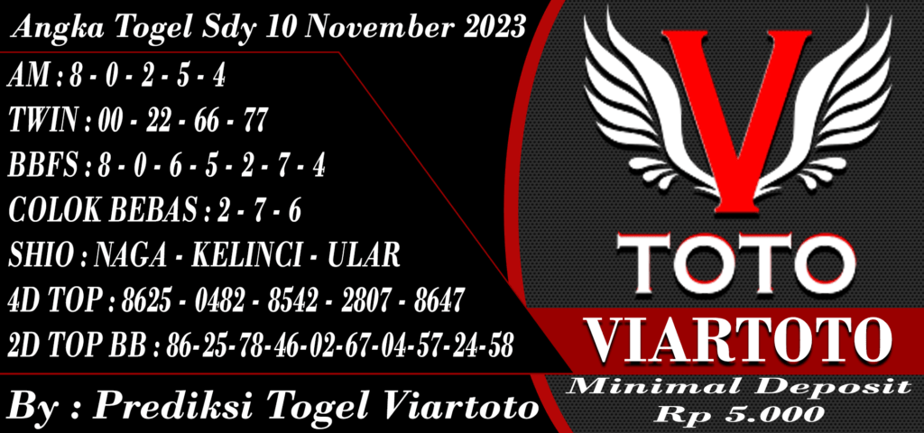 Angka Togel SDY 10 November 2023