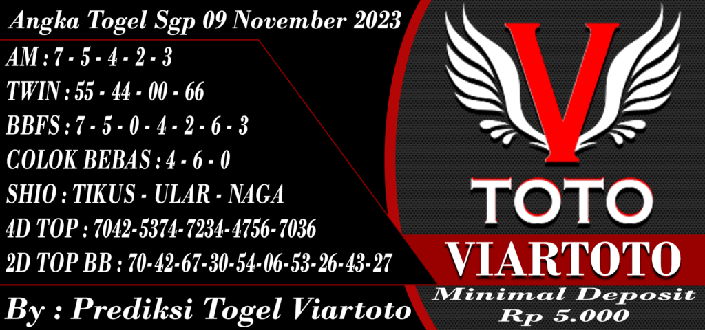 Angka Togel Sgp 09 November 2023