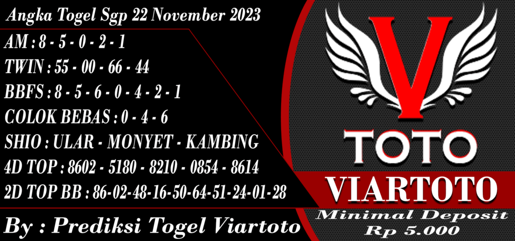 Prediksi Angka Togel SGP 21 November 2023 Viartoto